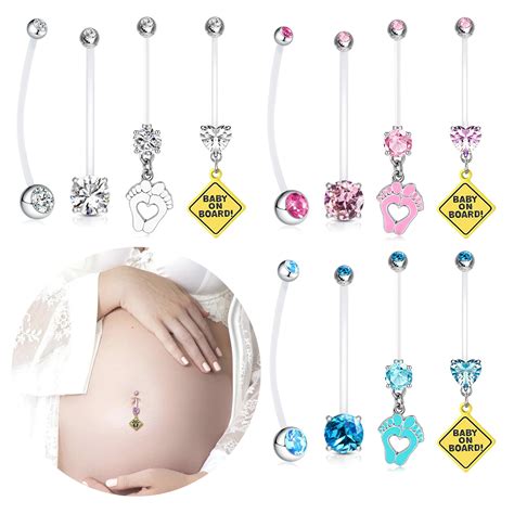 pregnant belly ring|body candy pregnancy belly rings.